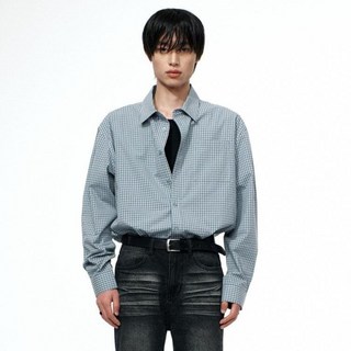 WEST GRAND BOULEVARD 男款 Noble 單口袋格紋襯衫