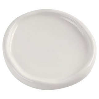 Hesii 陶瓷 銀漾 圓盤, 白色, 1個