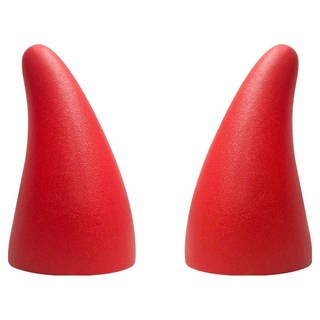 월드크린 차량용 장식 스티커 악마뿔 2p 세트, 레드