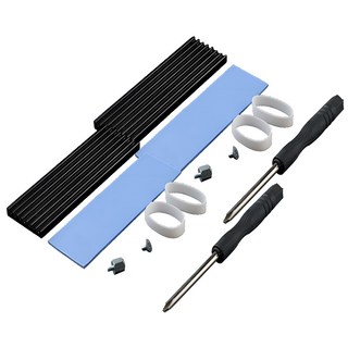 Fixmall SSD 高效散熱片 M.2 組裝套件 黑色, 2套