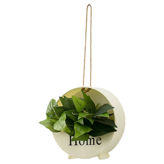 KODACHIEF 조화 인테리어 베란다 북유럽풍 벽걸이 꽃 바구니 행거 세트 20cm, 27베이지꽃바구니 + 민트, 1개