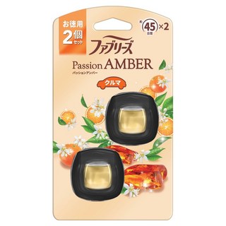 febreze 風倍清 車用夾式芳香劑 2.4ml 2件組, 琥珀香氛, 1個