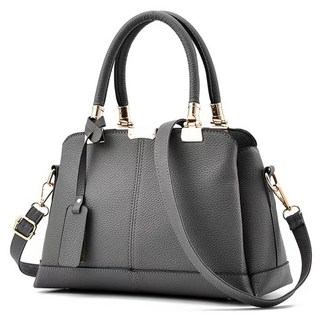 Chichills Slenda 葉子吊飾方形斜肩托特包 12006, 灰色