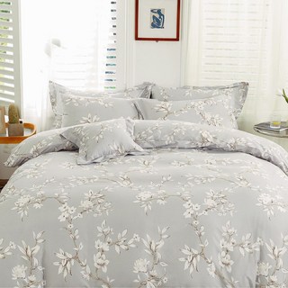 E-ROU 伊柔寢飾 MIT銀離子防蟎抗菌天鵝絨床包組 加大床包 + 枕套