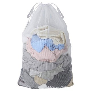 인아트 손잡이 있는 대형 스트링 세탁망 30 x 40 cm, 흰색, 1개