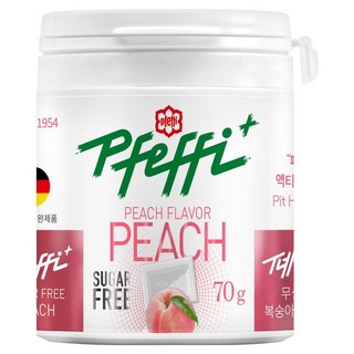 Pfeffi 無糖薄荷糖 水蜜桃口味, 70g, 1個