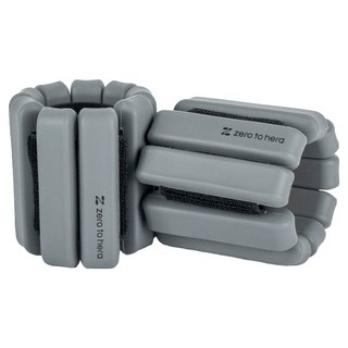 제로투헤라 손목 발목 실리콘 웨이트 뱅글 2p, 차콜 그레이, 1.8kg