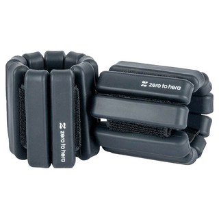 제로투헤라 손목 발목 실리콘 웨이트 뱅글 2p, 미드나잇 블랙, 1.8kg