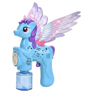 開心螞蟻仔 新式連續不間斷獨角獸造型電動泡泡槍 MY2972, 1個, 藍色