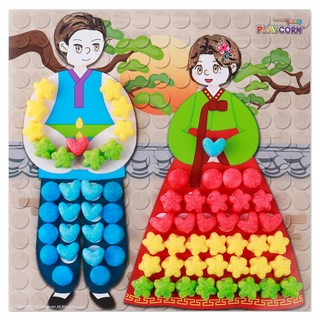 PLAYCORN 拼貼畫製作 4人份, 韓服, 1套