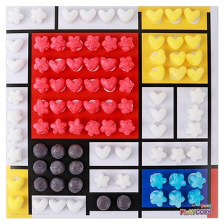 PLAYCORN 拼貼畫製作 4人份, 蒙德里安, 1套