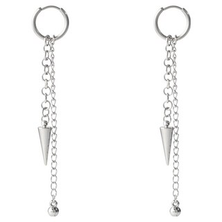 鏈條尖刺垂墜耳骨夾 NO.80 A 耳環 2件組