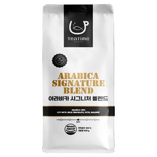 티타임커피 아라비카 시그니처블렌드, 홀빈(분쇄안함), 500g, 1개
