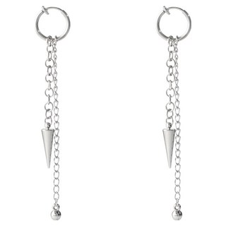 鍊條尖刺垂墜耳骨夾 NO.80 B 耳夾 2件組