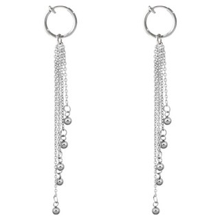 Glim Flow 銀色雨滴鍊條耳骨夾 NO 81 B 耳夾 2入