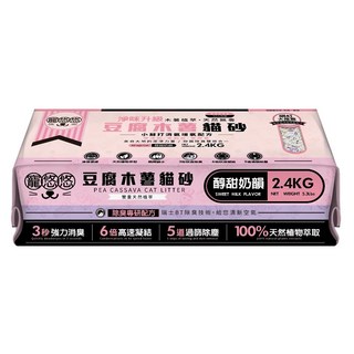 U.U Pet 寵悠悠 豆腐木薯貓砂 6合1混合砂 小蘇打配方, 1個, 2.4kg, 醇甜奶韻