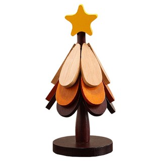 아싸레 원목 트리 냄비받침 3종 세트, 노랑별, 1세트