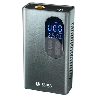 TAIGA 大河 車用多功能攜帶式渦流電動打氣機 支援車充/胎壓檢測/夜間照明/輪胎充氣 4000mAh, 1個, 銀色