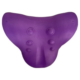 셀리빙 C형 경추 마사지 베개 교정기 퍼플, 1개