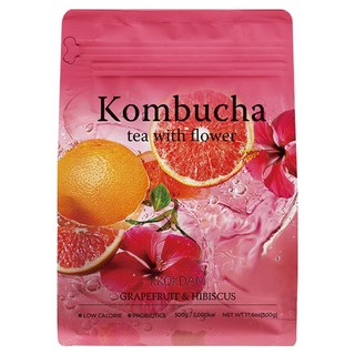 Iloveflowertea 茶水間 100杯份 葡萄柚洛神花康普茶 大包裝, 1個, 1入, 500g