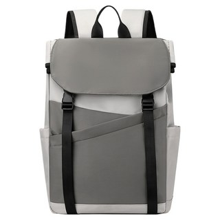 Cash Rich 背帶大容量學生商務日用筆電後揹包, 灰色