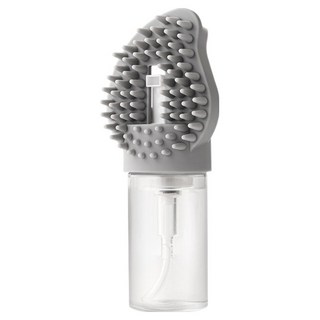 파스텔펫 반려동물 펌핑 곡선 목욕브러쉬, 그레이, 1개