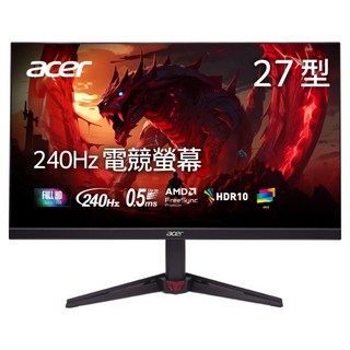 acer 宏碁 桌上型螢幕 (27吋/FHD/IPS/240Hz), 27吋, VG270 W3