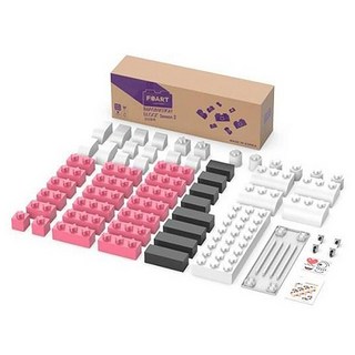 포아트 상상블럭 시즌2 소프트 대형 쌓기 빅블록 53p 세트, 핑크, 1세트