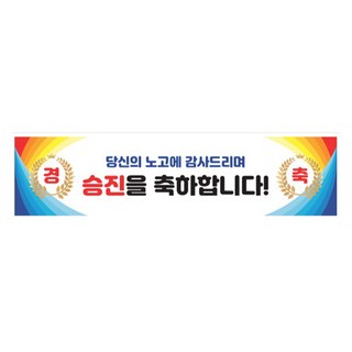 제이엔 승진 축하 현수막, 혼합색상