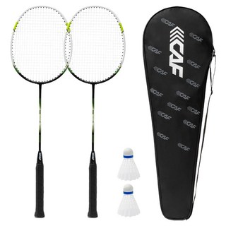 르까프 배드민턴 라켓 세트 블랙그린 FREE, 1개, LE5O014GRN