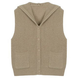 ab.plus 女款鈕扣針織連帽背心 LSZ4MV33