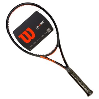 Wilson Clash 100 V3 握把尺寸2 網球拍 68.6 x 27.5 cm, 黑色 + 紅色, 1個, WR172811U2