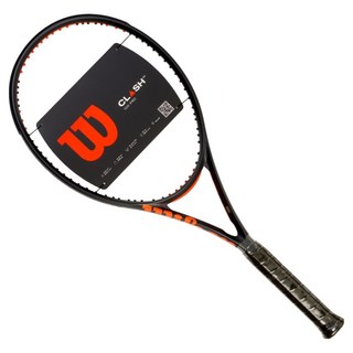 Wilson Clash 100 Pro V3 握把尺寸2 網球拍 68.6 x 27.5 cm, 黑色 + 紅色, 1個, WR172711U2