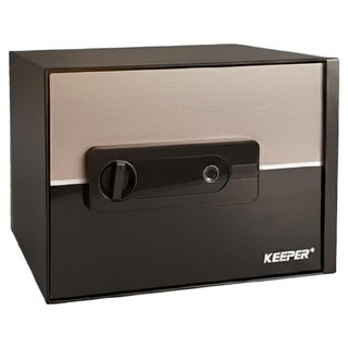 KEEPER SAFE BOX 守護者保險箱 指紋密碼保險箱 雙層空間 2535-YB, 金色 + 霧面黑
