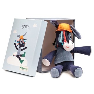 Lilliputiens 比利時 好安心陪伴偶 伊格納斯小驢, 混合顏色, 1個