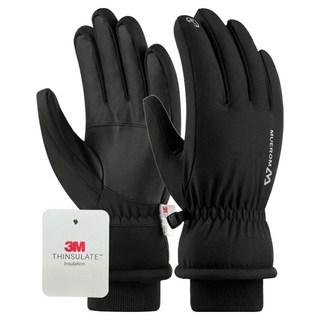 뮤롬 3m 충전재 사용 방한 스키 보드 장갑 양손착용 세트, 블랙, 1세트