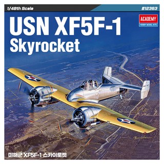 ACADEMY HOBBY MODEL KITS 美國海軍 XF5F-1 天空火箭 塑膠模型 1：48 12363, 1個
