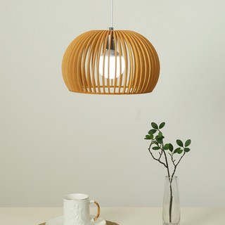 圓形照明, 木質