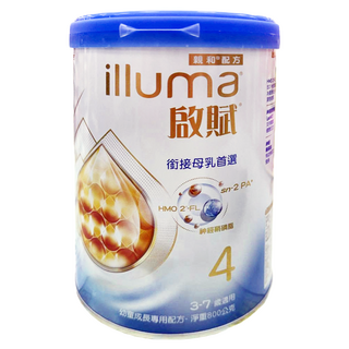 illuma 啟賦 幼童成長專用配方奶粉 4號 HMO 3~7歲, 800g, 1個