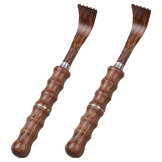 Bacogel 可調節長度高級木製孝子手, 棕色木, 2個