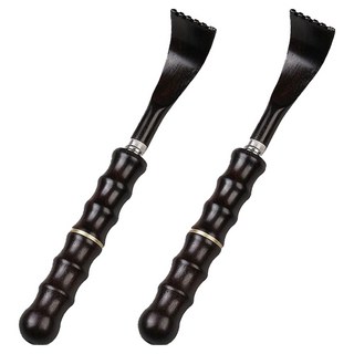 Bacogel 可調節長度高級木製孝子手, 黑色木, 2個