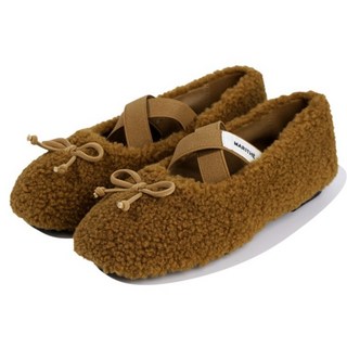 MaritheFrancoisGirbaud 交叉綁帶羊羔毛平底鞋