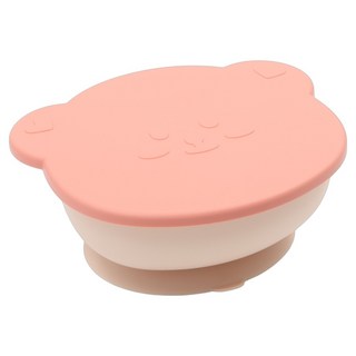 TRENi Mini 鉑金矽膠倉鼠碗 附蓋子, 莓果粉, 1個