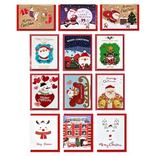 Yeongwon 聖誕卡 12款組合 E10-4 &10, 混合顏色, 1套