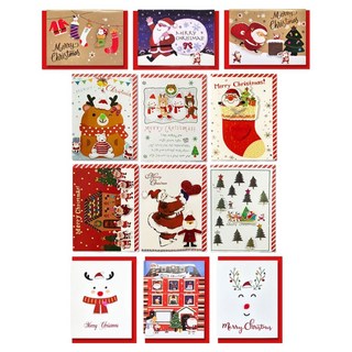 永源 E10-2 &10 聖誕卡 12款套組, 混合色, 12個