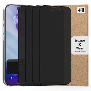 Essence Wear 防指紋 防窺 支援指紋辨識 鋼化玻璃 螢幕保護貼 4片組, 1套
