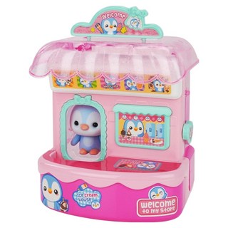 Similan 小學者 萌萌小企鵝冰淇淋店 企鵝公仔 + 可水洗畫筆 557, 粉色 + 藍色, 1套