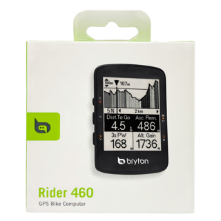 BRYTON Rider 460E GPS自行車訓練記錄器, 黑色, 1個