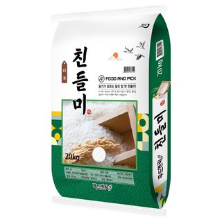 푸드앤픽 친들미 단일품종 쌀, 특등급, 1개, 20kg