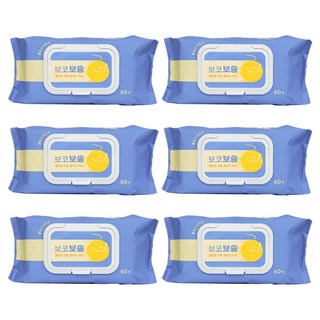 Boco 柔軟保齡球清潔濕紙巾 60片, 6個, 混合色